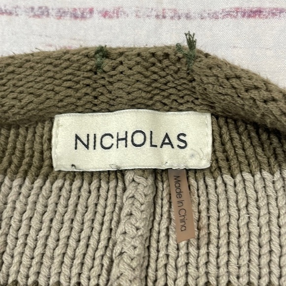 Nicholas Green Striped Knit Shrug Crop Cardigan - Picture 3 of 11